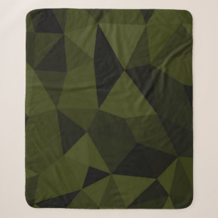 Dunkles Arenschwarz geometrisches Messmuster cool Sherpadecke