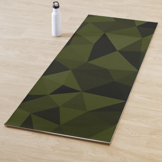 Dunkles Arenschwarz geometrisches Messmuster cool Yogamatte (Beispiel)