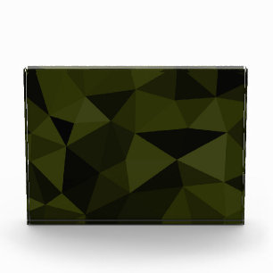 Dunkles Armeegrün schwarzes geometrisches Maschenm Fotoblock