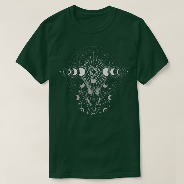 Dunkles Auge Gothic Astrologie Sigil T-Shirt (Design vorne)