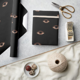 Dunkles Augenmuster-Wrap-Papier Geschenkpapier