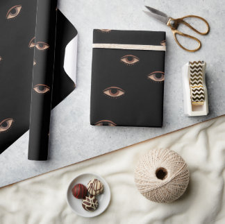 Dunkles Augenmuster-Wrap-Papier Geschenkpapier