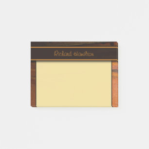 Dunkles baltisches Kiefern-Imitat Woood kleine Post-it Klebezettel