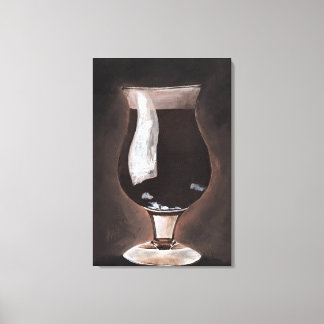 Dunkles Bier in Tulip Glass Porter Kunstmalerei Leinwanddruck