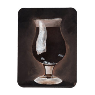 Dunkles Bier in Tulip Glass Porter Kunstmalerei Magnet