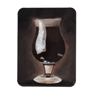 Dunkles Bier in Tulip Glass Porter Kunstmalerei Magnet