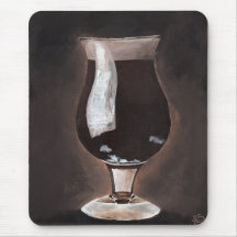 Dunkles Bier in Tulip Glass Porter Kunstmalerei