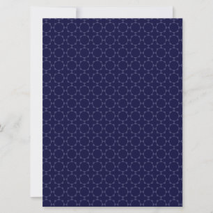 Dunkles Blau Islamisches Geometrisches Muster Einladung