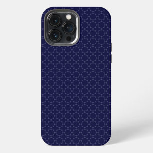 Dunkles Blau Islamisches Geometrisches Muster iPhone 13 Pro Max Hülle