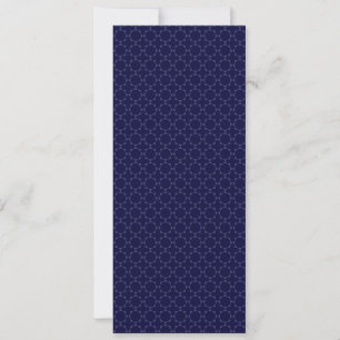 Dunkles Blau Islamisches Geometrisches Muster Karte