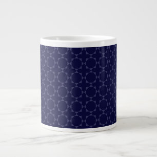 Dunkles blaues islamisches geometrisches Muster Jumbo-Tasse