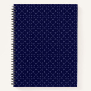 Dunkles blaues islamisches geometrisches Muster Notizbuch