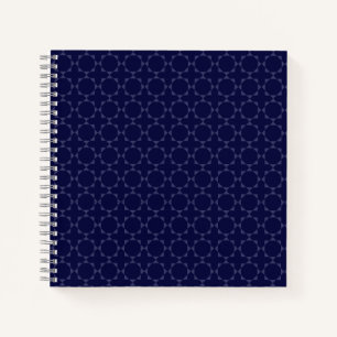 Dunkles blaues islamisches geometrisches Muster Notizbuch