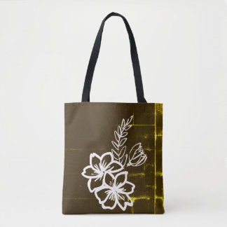 Dunkles Blumendesign Tasche