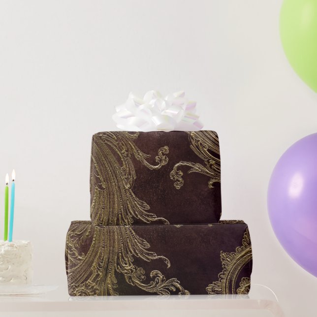 Dunkles Boudoir Geschenkpapier (Partygeschenke)