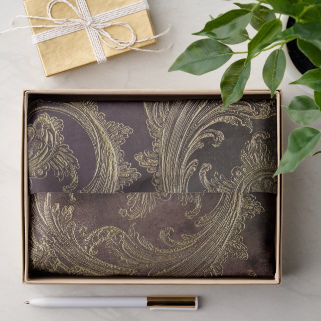 Dunkles Boudoir Seidenpapier (Geschenk)