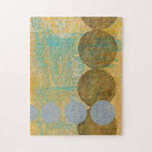 Dunkles Brown u. graue Kreise mit Zahl-Zahlen