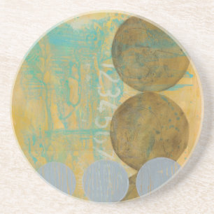 Dunkles Brown u. graue Kreise mit Zahl-Zahlen Getränkeuntersetzer