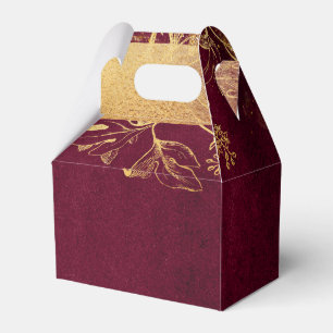Dunkles Burgund und Gold Geschenkschachtel