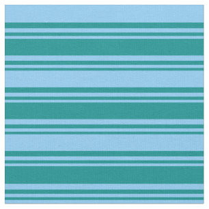 Dunkles Cyan und helles Sky Blue Muster der Streif Stoff