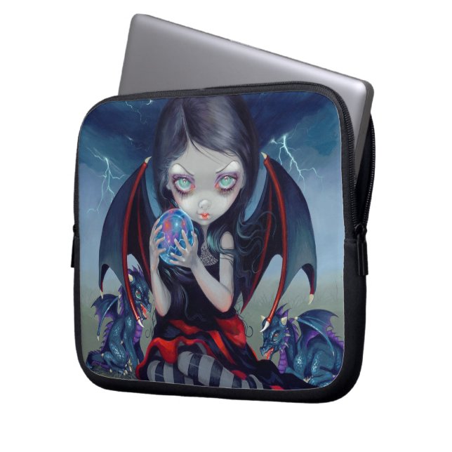 "Dunkles Dragonling" Elektronik-Tasche Laptopschutzhülle (Vorderseite Links)