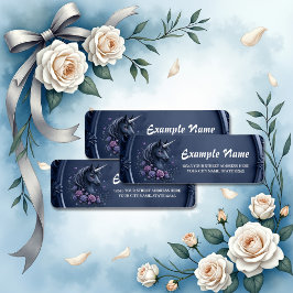 Dunkles Einhornportrait in einem runden Rahmen