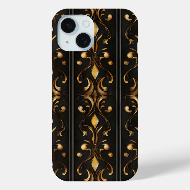 Dunkles elegantes Muster Case-Mate iPhone Hülle (Rückseite)