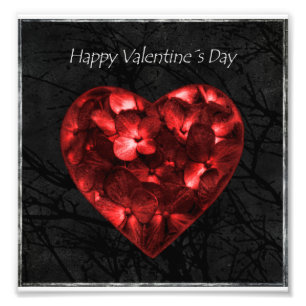 Dunkles elegantes Valentinstag-Plakat Fotodruck