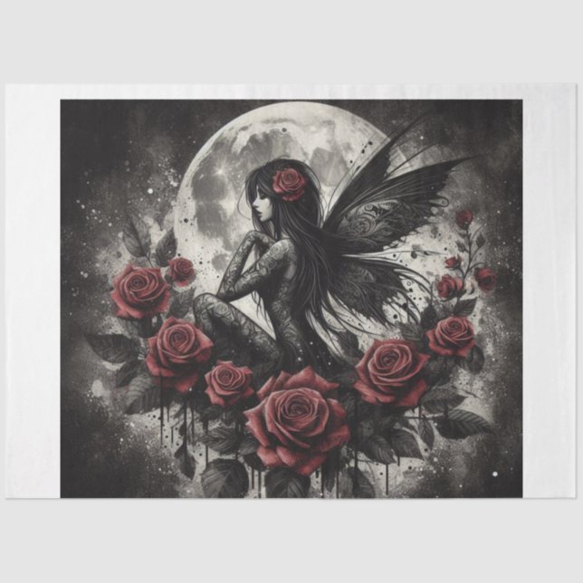 Dunkles Fairy Tissue Paper Seidenpapier (Vorderseite)