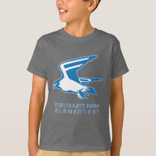 Dunkles Falke-T-Shirt mit heller Falke-Grafik T-Shirt