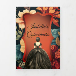 Dunkles Foto Quinceanera Einladung