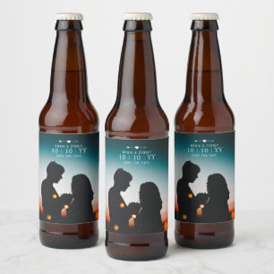 Dunkles Foto   SAVE THE DATE   Bier-Etikett   Top Bierflaschenetikett