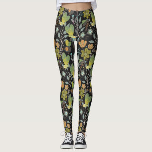 Dunkles Frühjahrsmuster Leggings