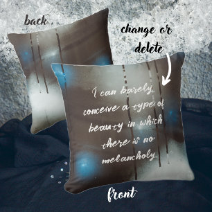 Dunkles, gefälschtes Dampffenster mit Weihnachtsba Kissen