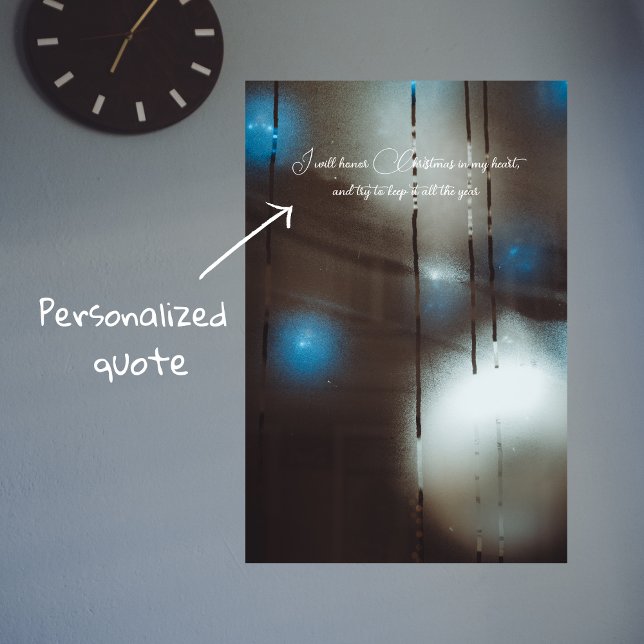 Dunkles, gefälschtes Dampffenster mit Weihnachtsba Poster (Von Creator hochgeladen)