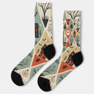 Dunkles Geistermuster Socken