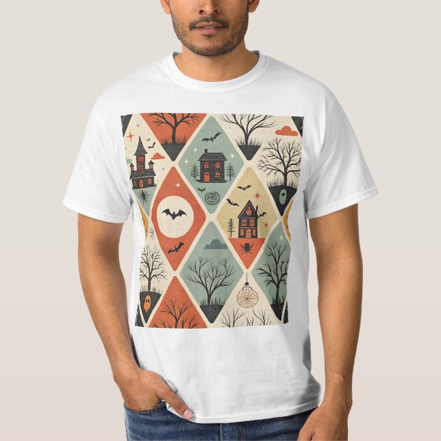 Dunkles Geistermuster T-Shirt (Vorderseite)