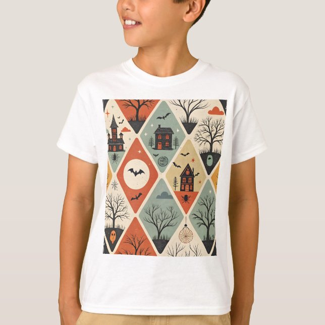 Dunkles Geistermuster T-Shirt (Vorderseite)