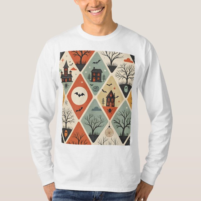 Dunkles Geistermuster T-Shirt (Vorderseite)