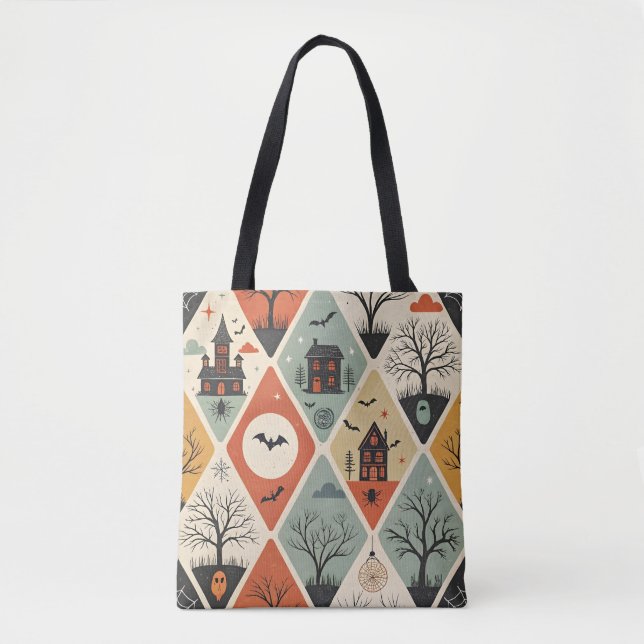 Dunkles Geistermuster Tasche (Vorderseite)