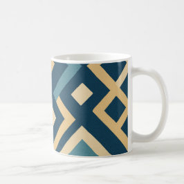 Dunkles geometrisches Design Kaffeetasse