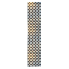 Dunkles geometrisches Gitter Abstractes Musterdesi Kurzer Tischläufer