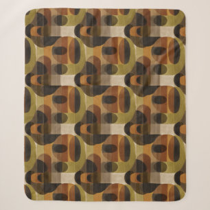 Dunkles geometrisches Muster aus dem mittleren 20. Sherpadecke
