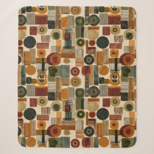 Dunkles geometrisches Muster aus dem mittleren 20. Sherpadecke