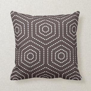 Dunkles geometrisches Muster-Kissen Browns Kissen