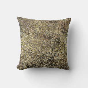 Dunkles Gold Glitter Knistern Moderne Chic Glamour Kissen