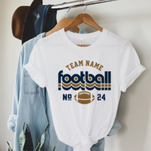 Dunkles Gold Navy Retro-Fußballgeist Tri-Blend Shirt