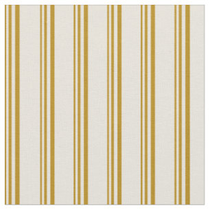 Dunkles Goldenrod und beige farbiges Streifenmuste Stoff