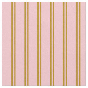 Dunkles Goldenrod und rosa Streifenmuster Stoff