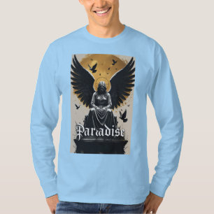 Dunkles Gothic-Himmel-Design mit Heiligenschein un T-Shirt